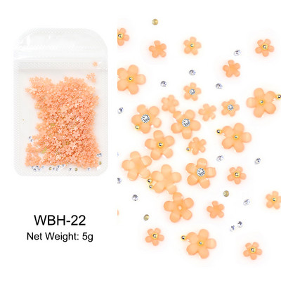 Baltos akrilo gėlės Nagų dailės dekoracijos Mišraus dydžio Kalnų krištolas Raudonas Mėlynas Brangakmenis Manikiūro Įrankiai Priedai „Pasidaryk pats“ Nagų dizainas 5 g