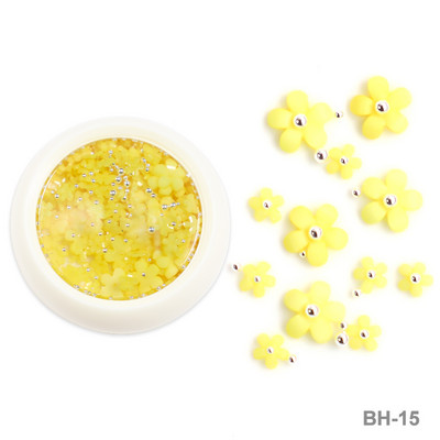 Baltos akrilo gėlės Nagų dailės dekoracijos Mišraus dydžio Kalnų krištolas Raudonas Mėlynas Brangakmenis Manikiūro Įrankiai Priedai „Pasidaryk pats“ Nagų dizainas 5 g