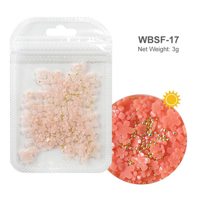 Baltos akrilo gėlės Nagų dailės dekoracijos Mišraus dydžio Kalnų krištolas Raudonas Mėlynas Brangakmenis Manikiūro Įrankiai Priedai „Pasidaryk pats“ Nagų dizainas 5 g