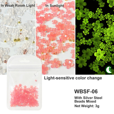 Baltos akrilo gėlės Nagų dailės dekoracijos Mišraus dydžio Kalnų krištolas Raudonas Mėlynas Brangakmenis Manikiūro Įrankiai Priedai „Pasidaryk pats“ Nagų dizainas 5 g