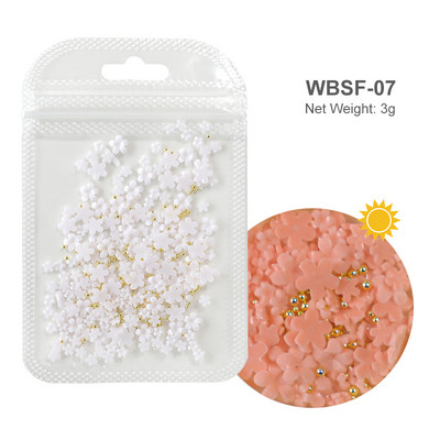 Baltos akrilo gėlės Nagų dailės dekoracijos Mišraus dydžio Kalnų krištolas Raudonas Mėlynas Brangakmenis Manikiūro Įrankiai Priedai „Pasidaryk pats“ Nagų dizainas 5 g