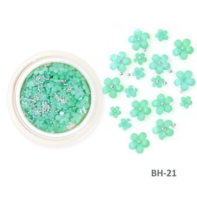 Baltos akrilo gėlės Nagų dailės dekoracijos Mišraus dydžio Kalnų krištolas Raudonas Mėlynas Brangakmenis Manikiūro Įrankiai Priedai „Pasidaryk pats“ Nagų dizainas 5 g