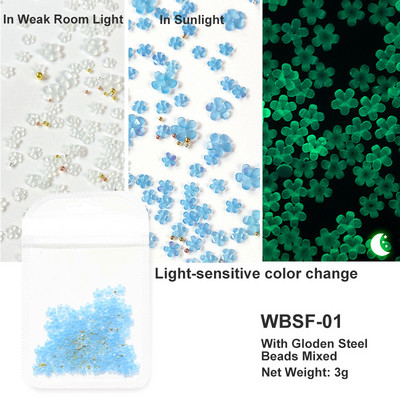 Baltos akrilo gėlės Nagų dailės dekoracijos Mišraus dydžio Kalnų krištolas Raudonas Mėlynas Brangakmenis Manikiūro Įrankiai Priedai „Pasidaryk pats“ Nagų dizainas 5 g