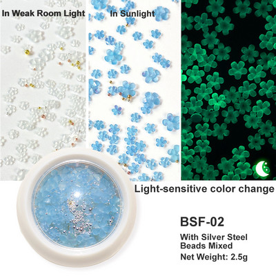 Baltos akrilo gėlės Nagų dailės dekoracijos Mišraus dydžio Kalnų krištolas Raudonas Mėlynas Brangakmenis Manikiūro Įrankiai Priedai „Pasidaryk pats“ Nagų dizainas 5 g