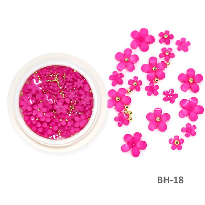 Baltos akrilo gėlės Nagų dailės dekoracijos Mišraus dydžio Kalnų krištolas Raudonas Mėlynas Brangakmenis Manikiūro Įrankiai Priedai „Pasidaryk pats“ Nagų dizainas 5 g