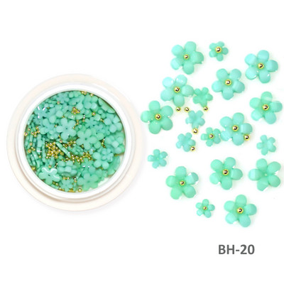 Baltos akrilo gėlės Nagų dailės dekoracijos Mišraus dydžio Kalnų krištolas Raudonas Mėlynas Brangakmenis Manikiūro Įrankiai Priedai „Pasidaryk pats“ Nagų dizainas 5 g