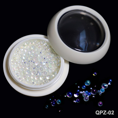 Baltos akrilo gėlės Nagų dailės dekoracijos Mišraus dydžio Kalnų krištolas Raudonas Mėlynas Brangakmenis Manikiūro Įrankiai Priedai „Pasidaryk pats“ Nagų dizainas 5 g