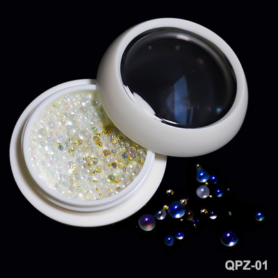 Baltos akrilo gėlės Nagų dailės dekoracijos Mišraus dydžio Kalnų krištolas Raudonas Mėlynas Brangakmenis Manikiūro Įrankiai Priedai „Pasidaryk pats“ Nagų dizainas 5 g