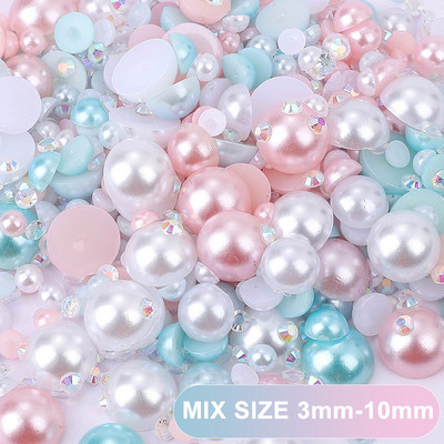 50 gab Kawaii sveķu nagu piekariņi Rhinestones konfektes krāsas karikatūra nagu mākslas rotājumi nagu presēšana piederumi piederumi aksesuāri rotaslietas