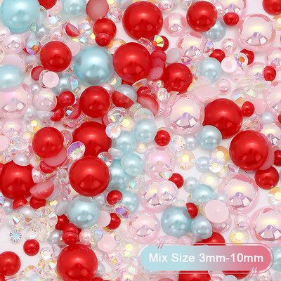 50 gab Kawaii sveķu nagu piekariņi Rhinestones konfektes krāsas karikatūra nagu mākslas rotājumi nagu presēšana piederumi piederumi aksesuāri rotaslietas