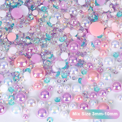 50 gab Kawaii sveķu nagu piekariņi Rhinestones konfektes krāsas karikatūra nagu mākslas rotājumi nagu presēšana piederumi piederumi aksesuāri rotaslietas