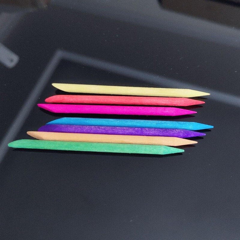 50 komada X 75 mm Šareni dizajn za nokte Narančasti drveni štapić Gusač zanoktica Odstranjivač Sredstvo za čišćenje manikure Njega mrtve kože