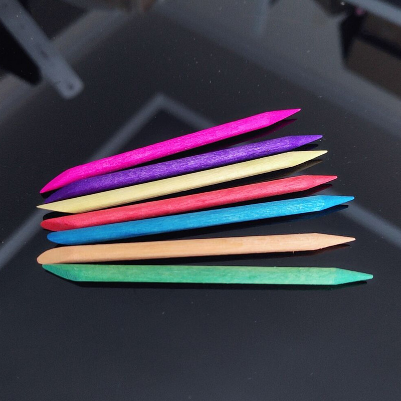 50 komada X 75 mm Šareni dizajn za nokte Narančasti drveni štapić Gusač zanoktica Odstranjivač Sredstvo za čišćenje manikure Njega mrtve kože