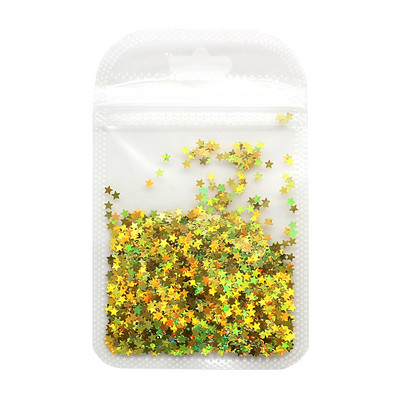 Holografic argint sclipici pentru unghii cu laser în formă de stea Paiete fulgi strălucitori Paillette DIY decorațiuni pentru unghii felii Accesorii