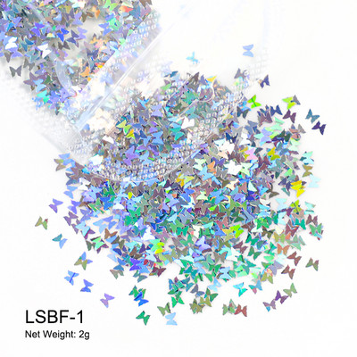 Holografic argint sclipici pentru unghii cu laser în formă de stea Paiete fulgi strălucitori Paillette DIY decorațiuni pentru unghii felii Accesorii