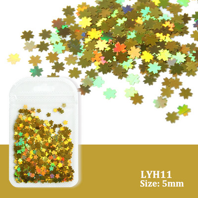 Holografic argint sclipici pentru unghii cu laser în formă de stea Paiete fulgi strălucitori Paillette DIY decorațiuni pentru unghii felii Accesorii