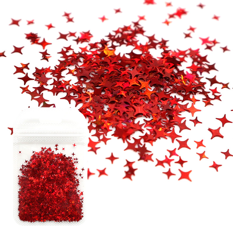 Holografic argint sclipici pentru unghii cu laser în formă de stea Paiete fulgi strălucitori Paillette DIY decorațiuni pentru unghii felii Accesorii