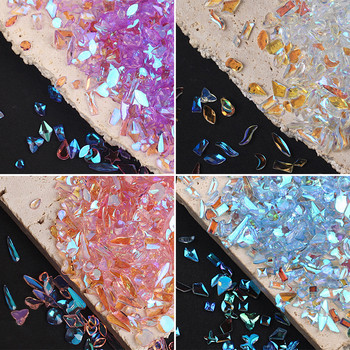 Aurora Irregular Crystal Rhinestones Nail Charm Mixed-Size Resin Flatback Jewelry Gems Stone Parts Маникюр Nail Art Decorations