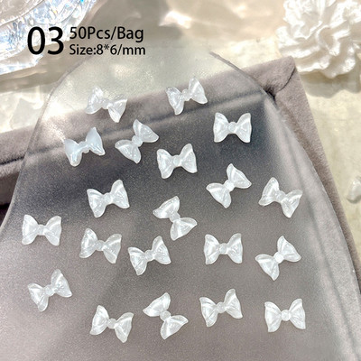 100/200db 3D vegyes körömdíszítések Kawaii szív virág medve gyöngy dizájn strasszos körömdíszítés bűbáj ékszer manikűr kiegészítő