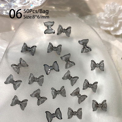 100/200db 3D vegyes körömdíszítések Kawaii szív virág medve gyöngy dizájn strasszos körömdíszítés bűbáj ékszer manikűr kiegészítő