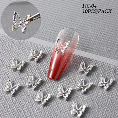 1 kutija Kawaii mini mašna 3D slatki ukrasi za nokte Pink White Butterfly Nails Charms Designs DIY Bowknot Smolasti dodaci za nokte