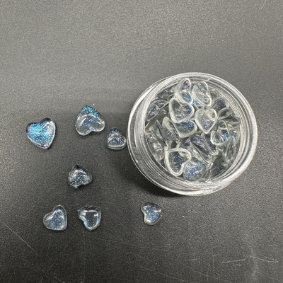 1Box Aurora Heart Love Design Nagu piekariņi Jaukta izmēra kristāla rotaslietas Rhinestones nagu mākslas rotājumiem Kawaii aksesuāri DIY