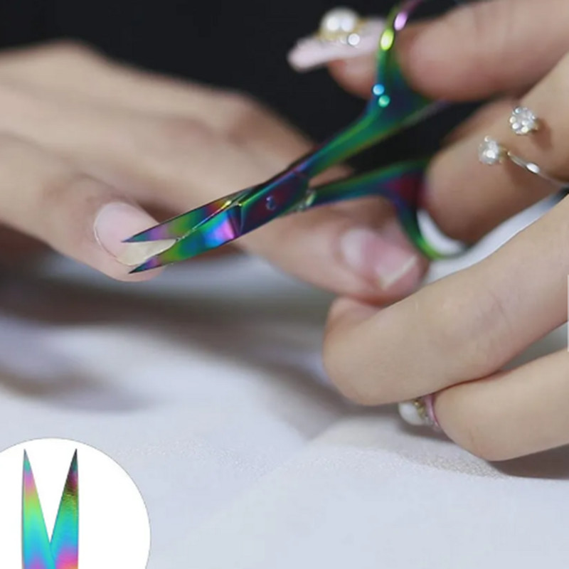 Višenamjenske male škare za bradu 1 KOM Škare za obrve Šareni alat za podrezivanje noktiju i zanoktica