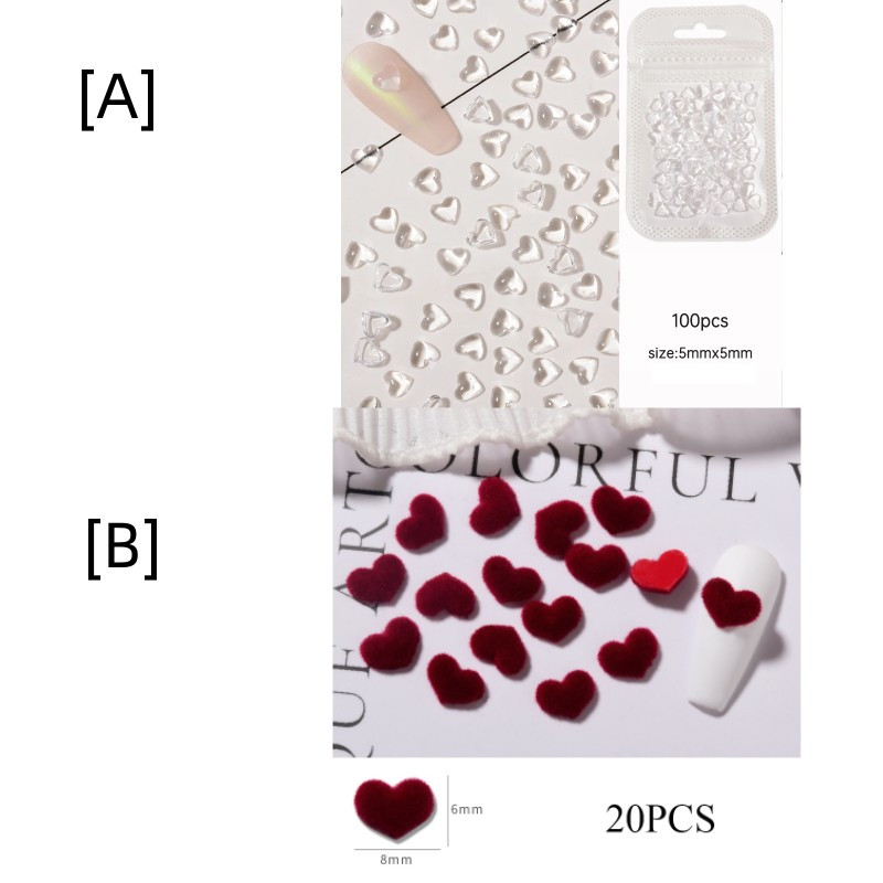 100 gab. 3D caurspīdīgs kalnu kristāls mīlestības sirds piekariņi nagu mākslas dekorēšanai, dzidru sveķu nagu piekariņi Juvelierizstrādājumu manikīra aksesuāri