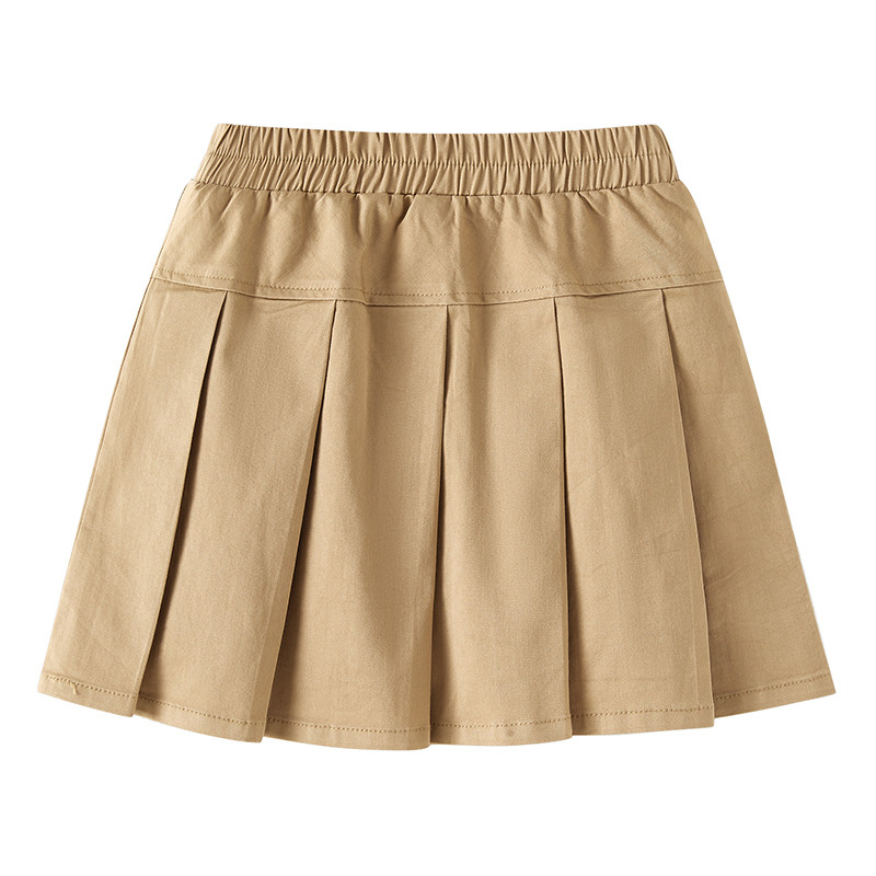 Bērnu kroku svārki kokvilnas meiteņu pusgari haki krāsas svārki, vasaras meitenes deju drēbes pusaudžu tumši zilas formas tērps