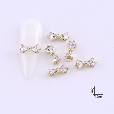 10 gab Baleta deju apavi 3D nagu piekariņi 8 mm rozā metāla deju apavi Lentes nagu mākslas darbi DIY Kawaii baleta loki manikīra piederumi un*&