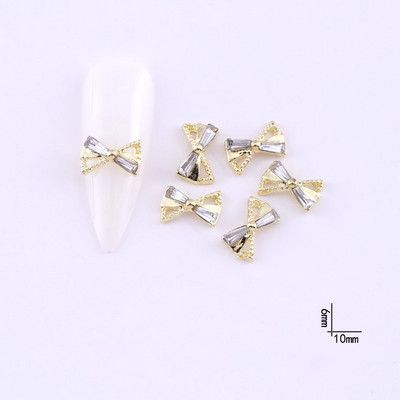 10 gab Baleta deju apavi 3D nagu piekariņi 8 mm rozā metāla deju apavi Lentes nagu mākslas darbi DIY Kawaii baleta loki manikīra piederumi un*&