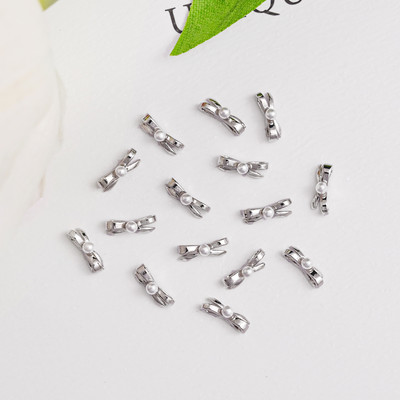 10 gab Baleta deju apavi 3D nagu piekariņi 8 mm rozā metāla deju apavi Lentes nagu mākslas darbi DIY Kawaii baleta loki manikīra piederumi un*&