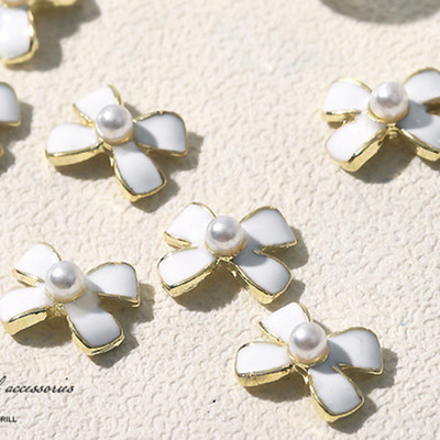 10 gab Baleta deju apavi 3D nagu piekariņi 8 mm rozā metāla deju apavi Lentes nagu mākslas darbi DIY Kawaii baleta loki manikīra piederumi un*&