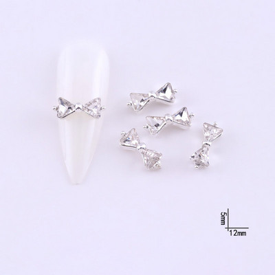 10 gab Baleta deju apavi 3D nagu piekariņi 8 mm rozā metāla deju apavi Lentes nagu mākslas darbi DIY Kawaii baleta loki manikīra piederumi un*&