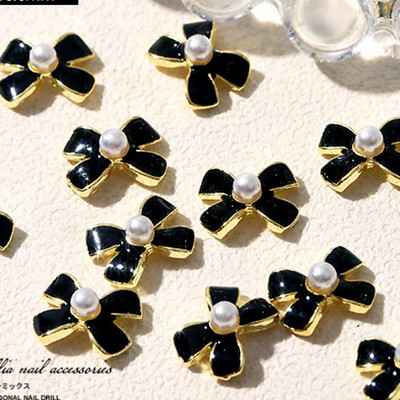 10 gab Baleta deju apavi 3D nagu piekariņi 8 mm rozā metāla deju apavi Lentes nagu mākslas darbi DIY Kawaii baleta loki manikīra piederumi un*&