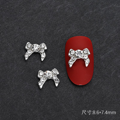 10 gab Baleta deju apavi 3D nagu piekariņi 8 mm rozā metāla deju apavi Lentes nagu mākslas darbi DIY Kawaii baleta loki manikīra piederumi un*&