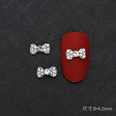 10 gab Baleta deju apavi 3D nagu piekariņi 8 mm rozā metāla deju apavi Lentes nagu mākslas darbi DIY Kawaii baleta loki manikīra piederumi un*&