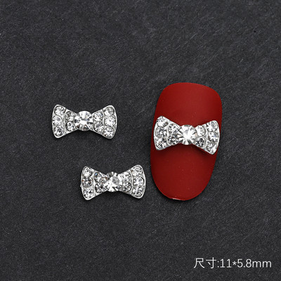 10 gab Baleta deju apavi 3D nagu piekariņi 8 mm rozā metāla deju apavi Lentes nagu mākslas darbi DIY Kawaii baleta loki manikīra piederumi un*&