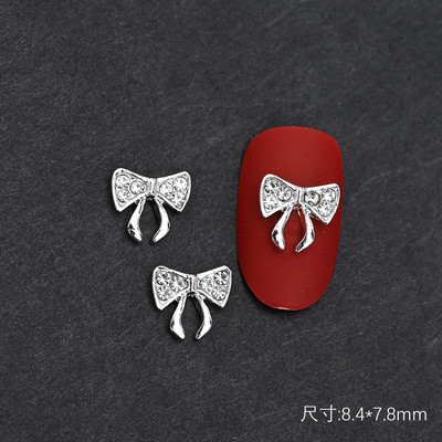 10 gab Baleta deju apavi 3D nagu piekariņi 8 mm rozā metāla deju apavi Lentes nagu mākslas darbi DIY Kawaii baleta loki manikīra piederumi un*&