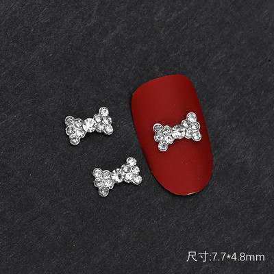 10 gab Baleta deju apavi 3D nagu piekariņi 8 mm rozā metāla deju apavi Lentes nagu mākslas darbi DIY Kawaii baleta loki manikīra piederumi un*&