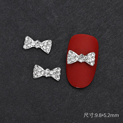 10 gab Baleta deju apavi 3D nagu piekariņi 8 mm rozā metāla deju apavi Lentes nagu mākslas darbi DIY Kawaii baleta loki manikīra piederumi un*&