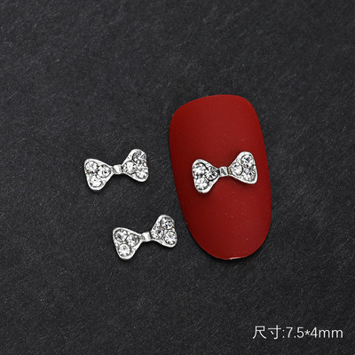 10 gab Baleta deju apavi 3D nagu piekariņi 8 mm rozā metāla deju apavi Lentes nagu mākslas darbi DIY Kawaii baleta loki manikīra piederumi un*&