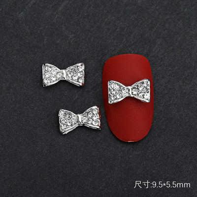 10 gab Baleta deju apavi 3D nagu piekariņi 8 mm rozā metāla deju apavi Lentes nagu mākslas darbi DIY Kawaii baleta loki manikīra piederumi un*&