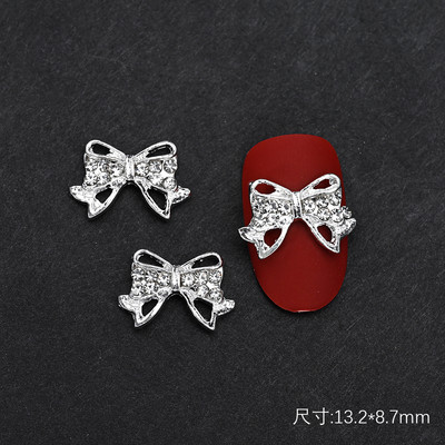 10 gab Baleta deju apavi 3D nagu piekariņi 8 mm rozā metāla deju apavi Lentes nagu mākslas darbi DIY Kawaii baleta loki manikīra piederumi un*&