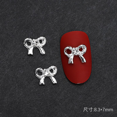 10 gab Baleta deju apavi 3D nagu piekariņi 8 mm rozā metāla deju apavi Lentes nagu mākslas darbi DIY Kawaii baleta loki manikīra piederumi un*&