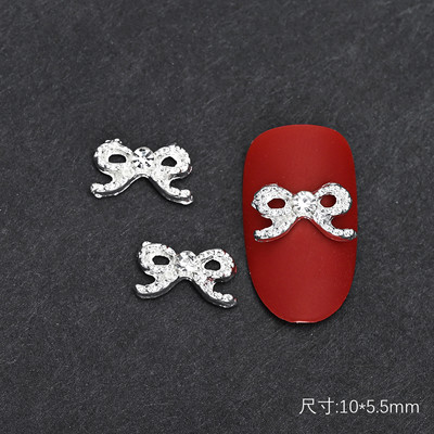 10 gab Baleta deju apavi 3D nagu piekariņi 8 mm rozā metāla deju apavi Lentes nagu mākslas darbi DIY Kawaii baleta loki manikīra piederumi un*&