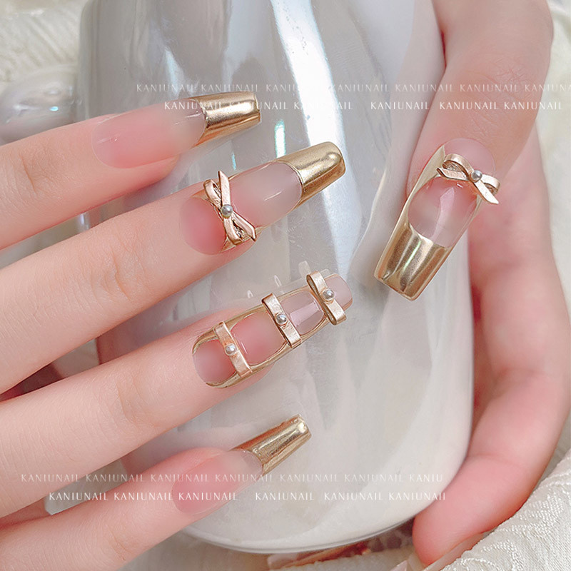 10 gab Baleta deju apavi 3D nagu piekariņi 8 mm rozā metāla deju apavi Lentes nagu mākslas darbi DIY Kawaii baleta loki manikīra piederumi un*&