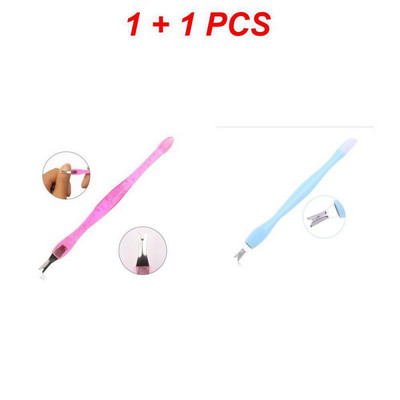 1/2 buc. Furculiță pentru piele moartă, tundetoare, manichiură din oțel inoxidabil, accesorii portabile pentru unghii, împingător de cuticule, pedichiură, unelte pentru unghii