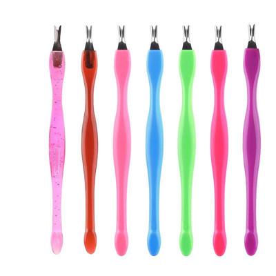 10 tk Dead Skin Remover Nail Art Fork Cuticle Remover Nipper Pusher Trimmer Roostevabast terasest Pediküür Küünte Hooldus Küünte Tööriistad