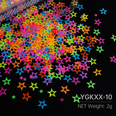 Fluoreszkáló buborék kerek flitterek köröm kiegészítők vegyes méretű kör pelyhek körömdíszítés 3D pöttyös paillettes manikűr